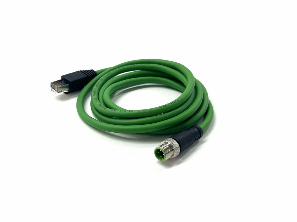 Industrial Ethernet Cable | RJ45 to M12 D-Coded | 2m | SF/UTP CAT5e